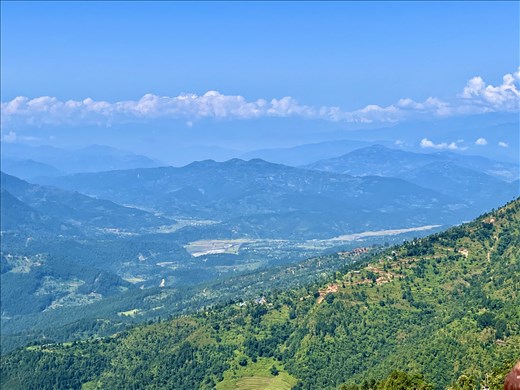 Himal and Langtang Range from Temple