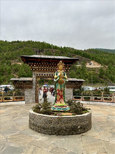 Protective dakini greeting visitors, Paro Airport