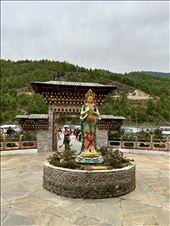 Protective dakini greeting visitors, Paro Airport: by krodin, Views[314]