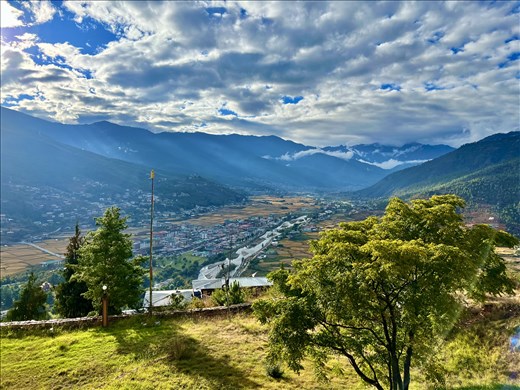 view of Paro Valley from the National Museum