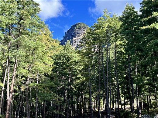 view of Tiger's Nest form the parking lot