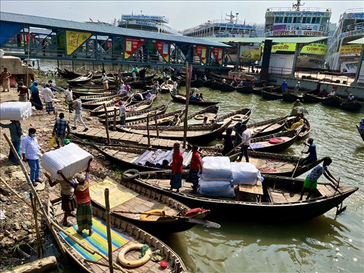 Ferry boats on the river
