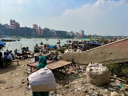 Ferry boats on the river