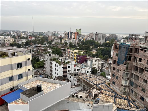 View of Rajshahi from the deck of the hotel