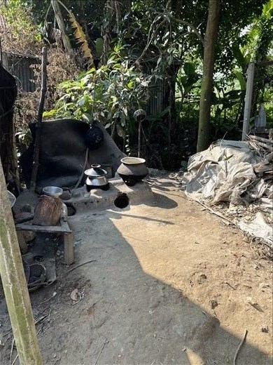 kitchen is outside in the village houses