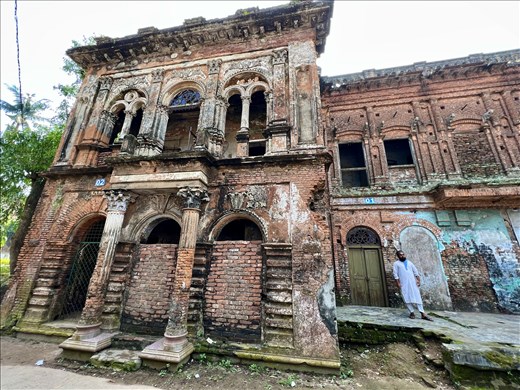 Panam House with local tourist getting his photo taken
