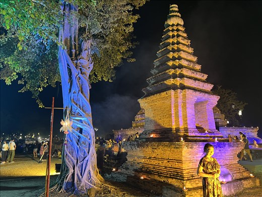 Chedi and Sacred tree near Mahathat, Historical Park