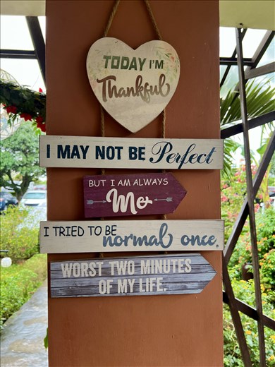 sign at Balinsasayaw Restaurant; the statement may be old, but it is still appropriate