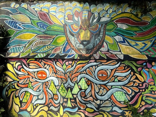 mural on wall in Fort Kochi