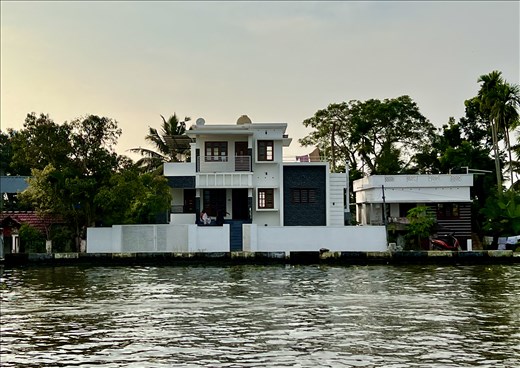 new houses as seen from the houseboad
