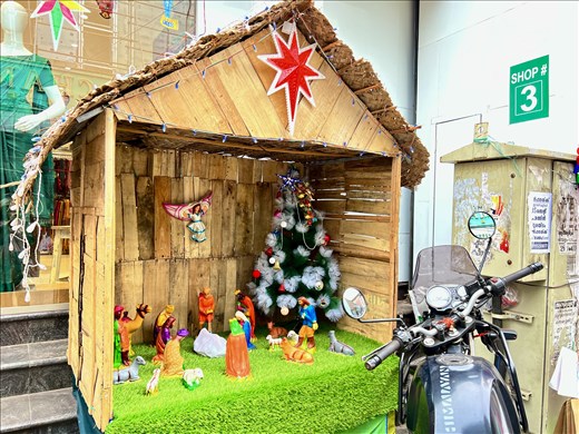 Nativity scene on the street