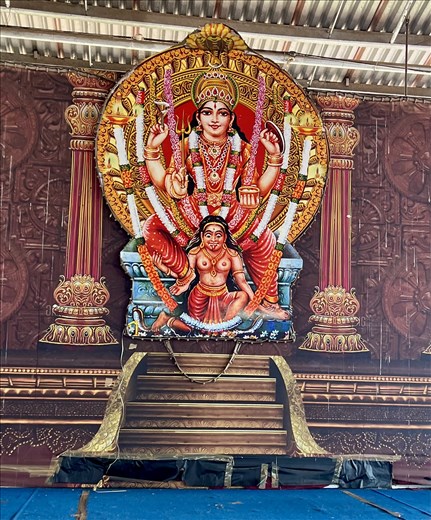 Devi in a poster at the temple