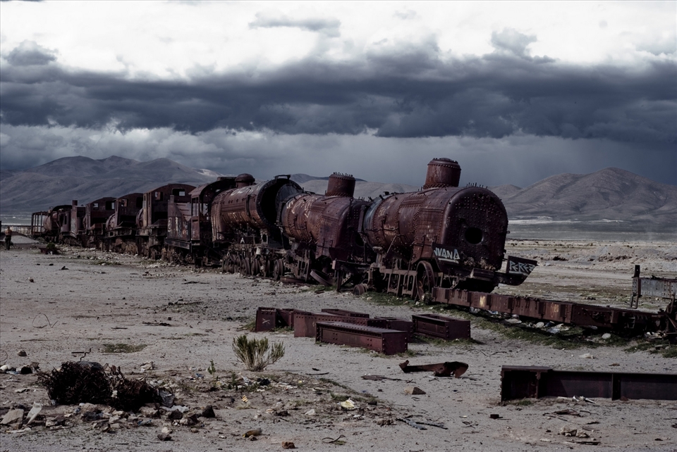 Train graveyard near Uyuni