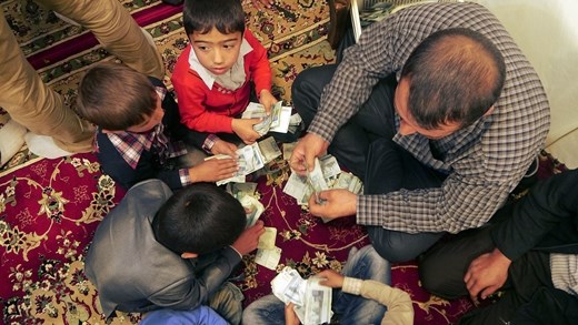 Counting money on the wedding, Somwhere in north Iran