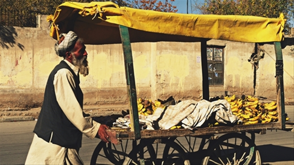 Banana seller, Quetta, Pakistan