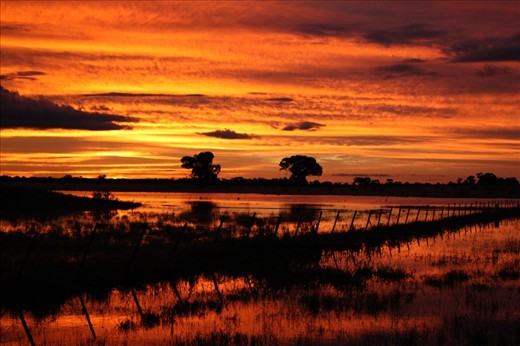 The perfect sunset after devasting floods