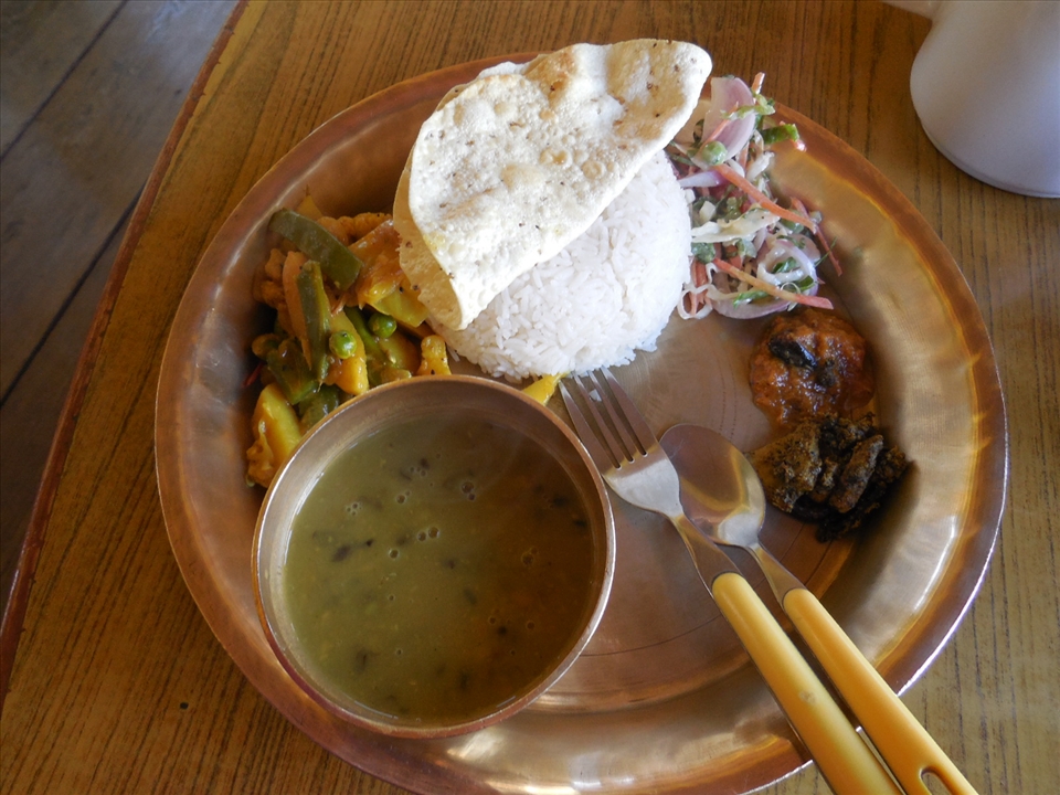 Authentic Nepalese dal bhat. This was one of the meals I enjoyed on the trail. 