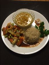 Dal baht - traditional Nepalese dish. Dal, vegtable curry and a grain. : by kuntzie, Views[420]