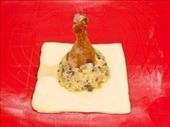 roll out dough, put the middle of the leg and add puree: by kutaika, Views[161]