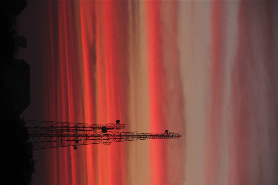 Modernization comes with telecom but the colours of skies never fail to surprise