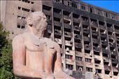 Ancient Egypt shadowed by the burnt out shell of the 2011 Egyptian Revolution.: by kyekemp, Views[268]