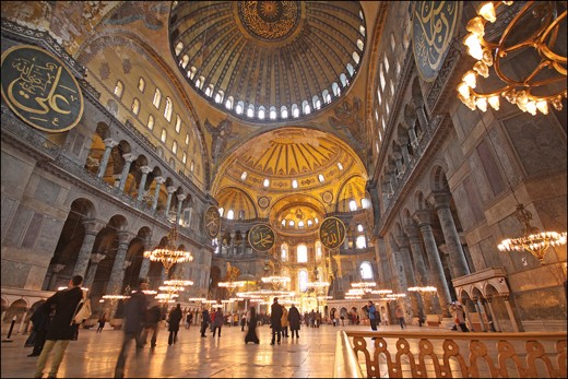 The interior of the retired mosque, Hagia Sophia