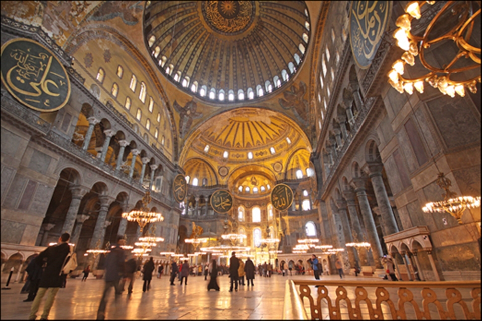 The interior of the retired mosque, Hagia Sophia