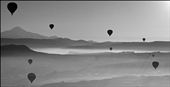 Hot air balloons rise with the sun in Cappadocia, Turkey: by kylegaunt, Views[416]