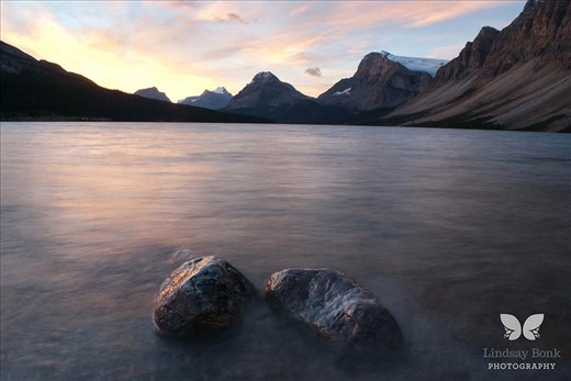 Bow Lake - Banff, Alberta, Canada - 5:30 am at Bow Lake. Waiting patiently for the sun to rise over the mountains. Listening to the water.