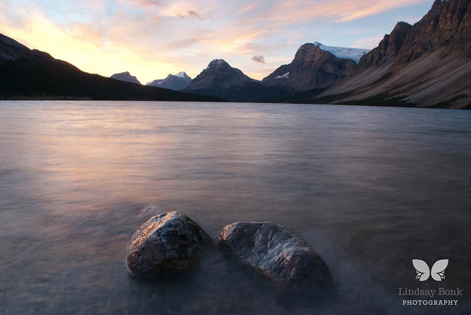 Bow Lake - Banff, Alberta, Canada - 5:30 am at Bow Lake. Waiting patiently for the sun to rise over the mountains. Listening to the water.