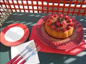 Gateau au yaourt with crushed raspberries & fleur de sel: by la_voyageur, Views[519]