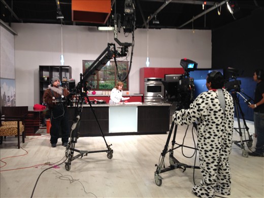 Cooking show at the Unisón TV station