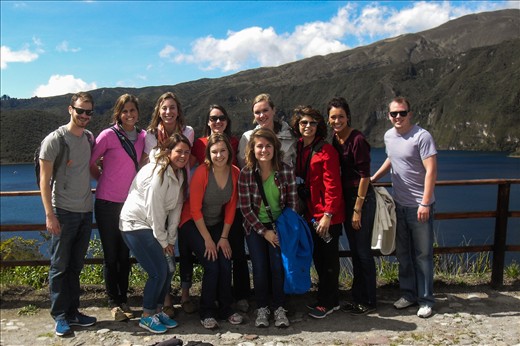 Cuicocha with the group