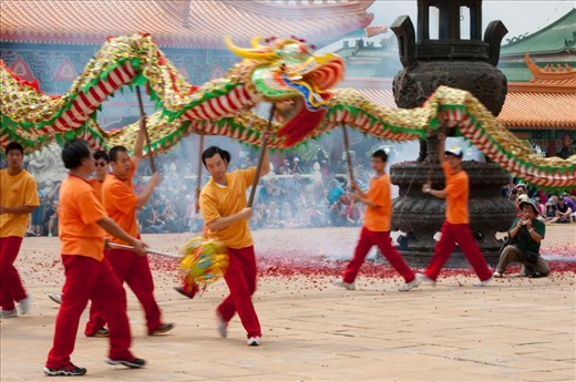 According to traditional Chinese mythology, dragon is a very auspicious yet powerful animal. It signifies courage, power and its ability to overcome any obstacles in its course.