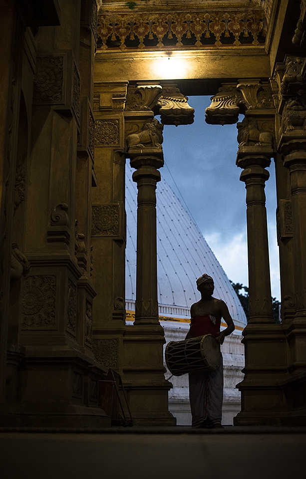 A Backdrop for All Eras- 
From the day of Lord Buddah ‘s second Visit to Sri Lanka , The “Kelaniya  Temple”, has been a cymbal of “Buddhism in Sri Lanka”.  That may also be the reason for numerous destructions, which it has to withstand throughout the ages. This resilient power of being reborn has made the temple a sanctuary for paintings and sculpture from varies eras. 
As the sun sets over the Stupa in the background, these 'art forms' becomes the backdrop to everyday life of the people.