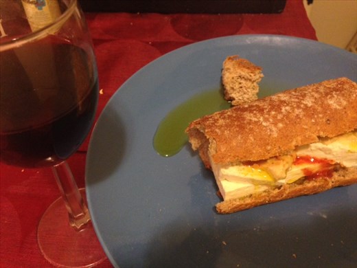 Tofu and Sriracha Sandwich