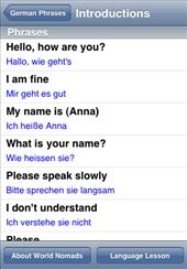 A screenshot from our German language guide application for iPhone & iPod touch: by language-guides, Views[16621]