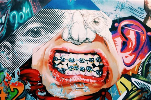 Walking down Art Lane.