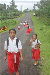 A rain shower scatters school children heading home.: by lauraborrowdale, Views[266]