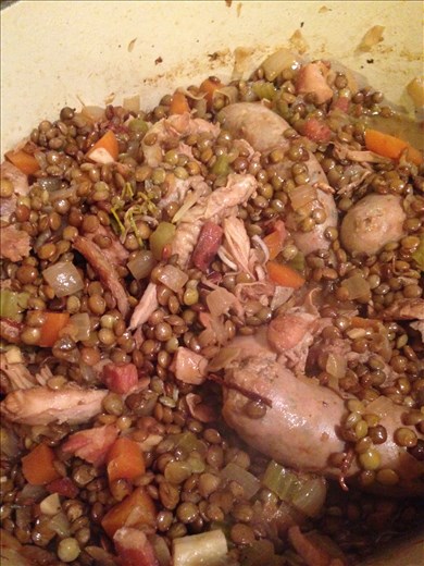 Just before adding creme fraiche