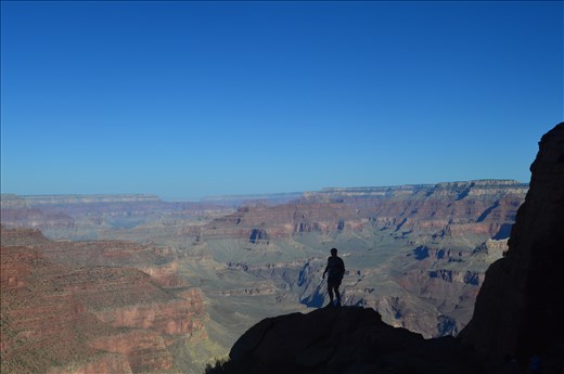 A dear friend taking in his surroundings on the Kaibab Trail in the Grand Canyon