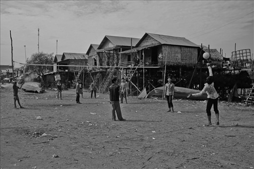 Although there are two schools in the village, not all the children can go to school and lots of them spend the days playing in the street. 