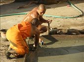 Monk builders in Laos.: by lauraplunkett, Views[304]