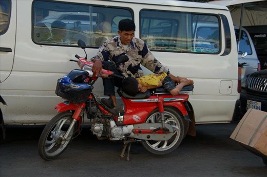 Resting in the middle of Tuol Tom Poung Market