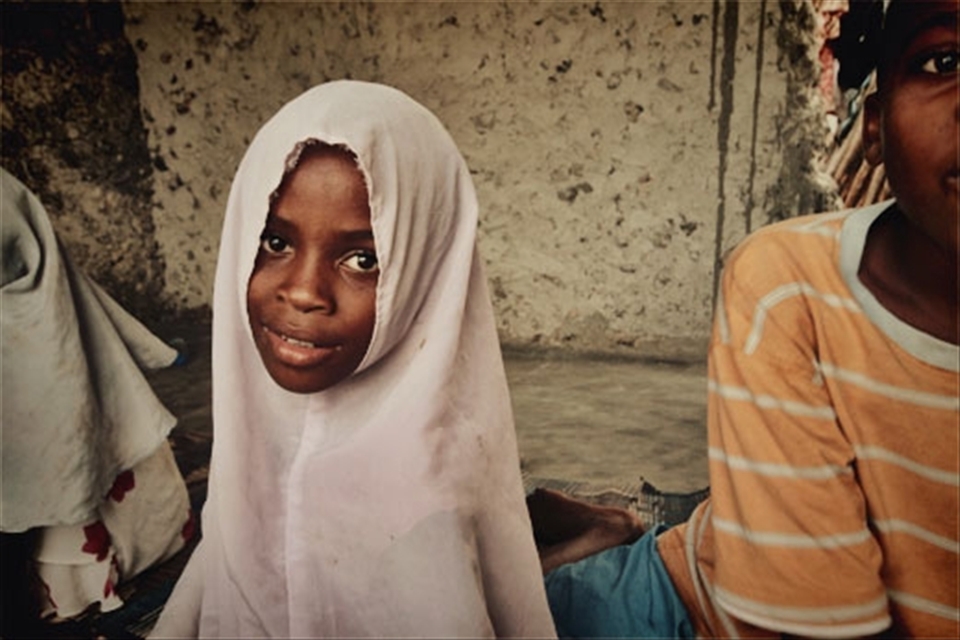 Young girl in reading class