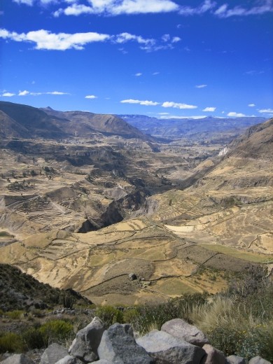 The never-ending vista of the Andes en route to see the famous graceful condors