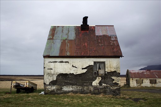 All over the Icelandic countryside, you'll find abandoned farm houses like this.