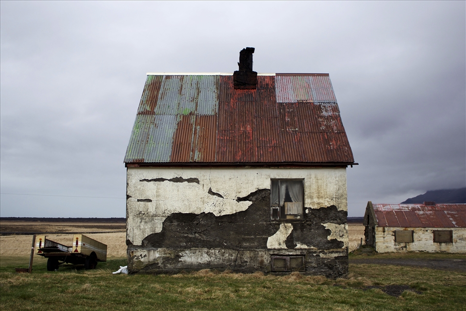 All over the Icelandic countryside, you'll find abandoned farm houses like this.