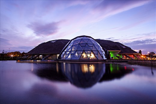 This is the Pods (leisure centre) in Scunthorpe on a slow shutter speed at night