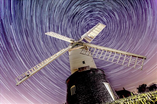 This photo is made up of over 200 photos and over 2 hours to do. Then stacked together to make the long star trail